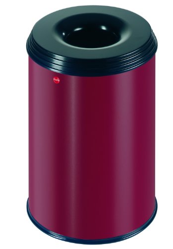 Hailo 0930-522 ProfiLine Safe 30, Flammenl&ouml;schender Abfallsammler, rot / schwarz