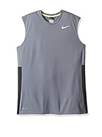 Nike Camiseta sin mangas Crossover (Gris / Blanco)