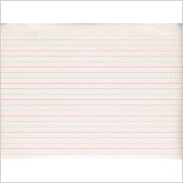 Handwriting Paper Grade 1: 5/8 Inch Ruling-Red Baseline-Broken Midline ...