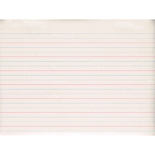 handwriting paper grade 1 58 inch ruling red baseline broken midline  500 sheets