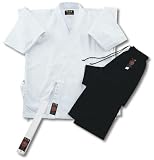 MAR Karate Uniform White Jacket & Black Trouser (100% Cotton)