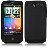 Black XYLO SuperTuff Soft Silicone Shell / Skin / Case for the HTC Desire Mobile Phone.