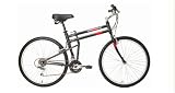 Montague DX Crossover-18 Folding Bike - 18 Inch Frame - Gloss Black by Montague