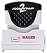 ACCUSTAMP2 Message Stamp with Micro ban Protection, MAILED, Pre-Ink, Red (035586)