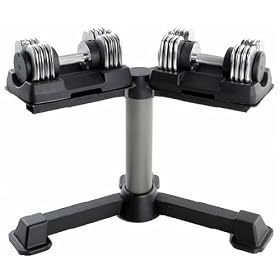 Click here to buy Proform Pro Quick 100-Pound Adjustable Dumbbell Set.