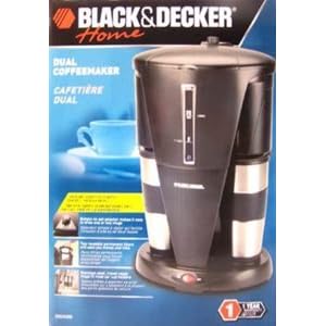 Black & Decker DDCM200 Dual Personal Coffeemaker, Black and Stainless
