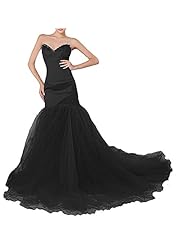 Sexy Mermaid Sweetheart Lace-Up Crystals Crystal Corset   Waistline Polyester/Tulle Evening Dress/Prom Dress  with a Court Train 