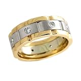 0.5 CT DIAMOND TWO-TONE GOLD WEDDING BAND