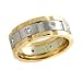 0.5 CT DIAMOND TWO-TONE GOLD WEDDING BAND