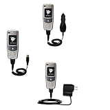 Deluxe Kit for the Motorola A845 includes a USB cable with Car and Wall Charger - Gomadic Brand w/ TipExchange Technology