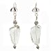 Green Amethyst Gemstone Bead Earrings on a Sterling Silver Petal Earwire, #7453