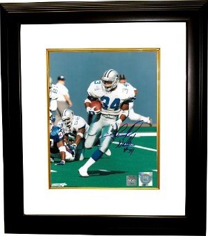 Herschel Walker Autographed/Hand Signed Dallas Cowboys 8x10 Photo Custom Framed