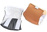 Wegreeco Brown Black Male Dog Belly Band (Pack of 2) - Washable Dog Diapers for Males (Medium,16"-20" waist)