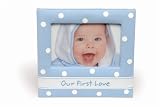 Our First Love Photo Frame by Mud Pie - Blue