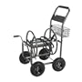 Tahoe Heavy Duty Steel Garden Reel fits 300' 5/8" Water Hose Gray
