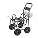 Tahoe Heavy Duty Steel Garden Reel fits 300' 5/8 Water Hose Gray