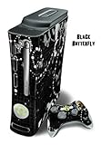 Skin Decal Cover for Xbox 360 Console + two Xbox 360 Controllers - Black Bu ....