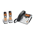 Uniden DECT 6.0 Corded/Cordless Digital Answering System with Dual Keypad and Two Cordless Handsets (DECT1588-2)