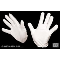 Weisse Weihnachtsmann Handschuhe Gr. 9