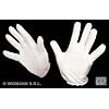 Weisse Weihnachtsmann Handschuhe Gr. 9
