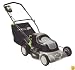 Earthwise 20-Inch  24 Volt Cordless Electric 3-in-1 Lawn Mower with Grass Bag #60020