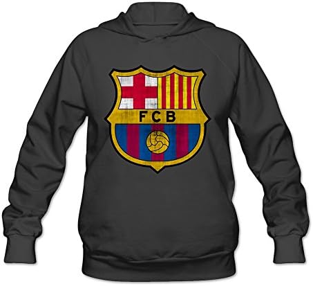 Women Invincible FC Barcelona Logo Hoodies Black
