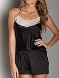 La Fee Verte Silk Romper Black