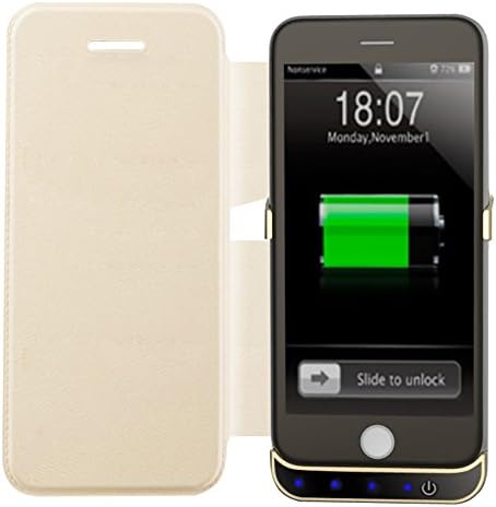 Livioo Iphone6 External Protective charger case(4.7inch) Case shell three colors/ Iphone6 Battery Case with Built-in Kickstand/ large capacity rechargeable batteries-3000mah- Verified by FCC/CE/ROHS (Iphone6 Certified, Fits All Versions of Iphone6- Lightning Connector Output, Micro USB Input) [100% Compatible with Iphone6, Strengthened Micro USB Input