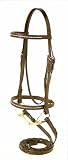 Silver Fox GOLD BEAD Show Snaffle Bridle -HORSE SIZE
