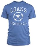 Vintage Distressed Loans Football Tri-Blend T-Shirt, Athletic Blue, L
