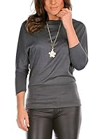 La Belle Parisienne Camiseta Manga Larga Kimber with Collier (Gris Oscuro)