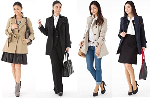 (スーリール) Sourire トレンチコート コート ショート レディース ライナー付き 撥水加工・キルティングライナー付き 3シーズン対応ショート丈シングルトレンチコート