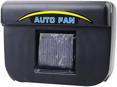 Solar Powered Car Window Cool Air Vent Auto Fan - Black