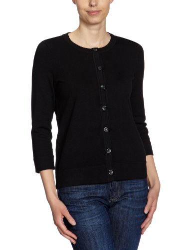 Eddie Bauer Damen Strickjacke, 22203178, Gr. 38/40 (M), Schwarz (Schwarz) Preisvergleich