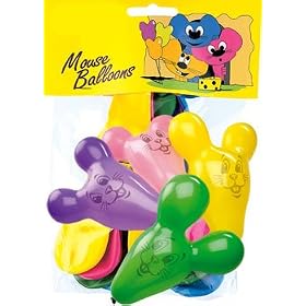NL53 Pack of 5 Latex Mouse Balloons