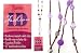 Purple 36" Beaded Badge Holder Lanyard w/ Breakaway Neck