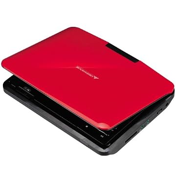 GREEN HOUSE 7型ワイド CPRMポータブルDVDプレーヤー トゥルーレッド GHV-PDV780R