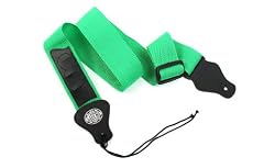 Gaucho Green Nylon Guitar Strap for Electric/Acoustic/Bass Guitar with Built in Pick Holder