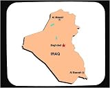 Mouse Pad with map, geograpy, iraq