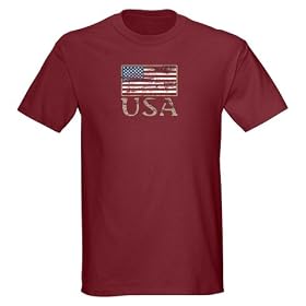 USA Distressed Flag 4th of July Dark T-Shirt