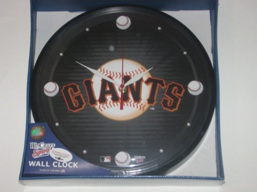 SAN FRANCISCO GIANTS 12" Team Colors & Logo Round WALL CLOCK