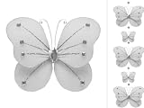 String of Hanging Nylon Butterflies, butterfly garland - Yellow Ava Butterfly Mobile