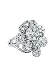 Effy Jewlery Pave Classica Diamond Flower Clusters Ring, 2.26 TCW Ring size 7