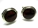 African Rosewood Cufflinks Silver Plated w/ Gift Box : Real Wood