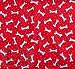 Pet Supplies : Red With Tossed Bones Bandana