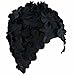 Black Latex Bathing Cap with Petals Black