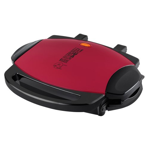 George Foreman GRP46R 72-Square-Inch Grill with Nonstick Removable Plates, Red