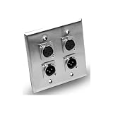 Hosa WXX-404MF Pro Dual Wall Plate Dual XLR3F XLR3M