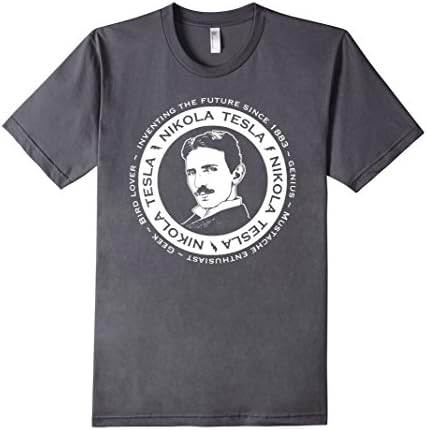 Nikola Tesla T-Shirt - Male XL - Asphalt