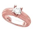 18K Rose Gold Diamond Engagement Ring - 0.53 Ct.